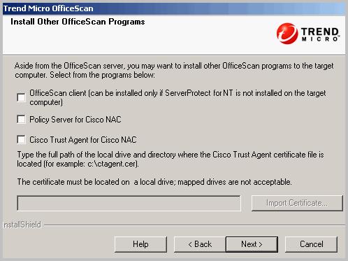 Trend Micro OfficeScan 10 Service Pack 1 Installation and Upgrade Guide OfficeScan Programs FIGURE 2-13.