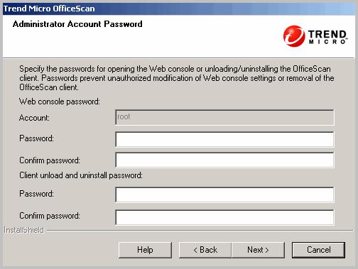 Trend Micro OfficeScan 10 Service Pack 1 Installation and Upgrade Guide Administrator Account Password FIGURE 2-17.