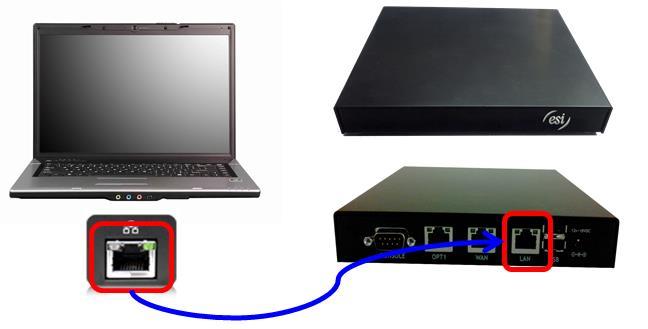 3. Plug the cable into your PC Ethernet port. You should obtain an IP address from the EVR (right). 4.