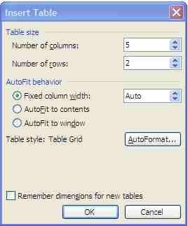 Or draw a table: Table, Draw Table (ALT + A, B) or click Tables & Borders Icon.