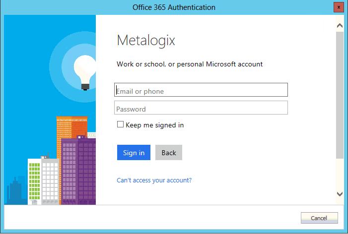 If you are adding... Then... NOTE: If you have previously added an O365 Tenant to Diagnostic Manager, the dialog displays any previouslyauthenticated accounts.