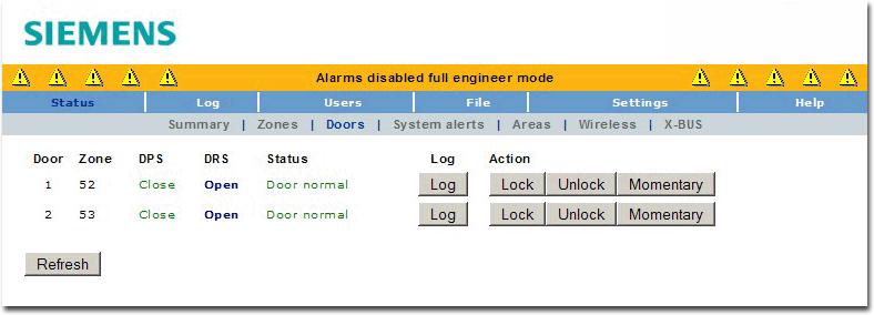 Engineer programming via the browser Panel status 15 It is recommended that you exercise caution when isolating zones as those zones will not be active every time the system is SET.