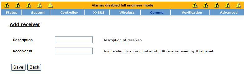 Enter a unique number which will be used by the EDP to identify the receiver. See also Editing EDP Receiver Settings [ 230] 15.12.8.