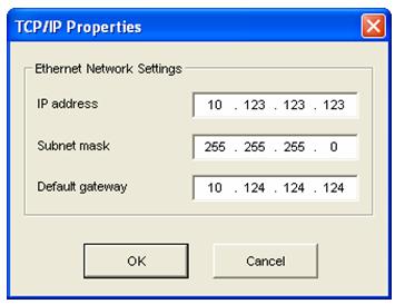 REF 542plus 1MRS755871 Fig. 3.5.9.4.-2 TCP/IP properties dialog box A060418 The parameters for the IP address of REF 542plus, subnet mask and default gateway are crucial for the TCP/IP communication.