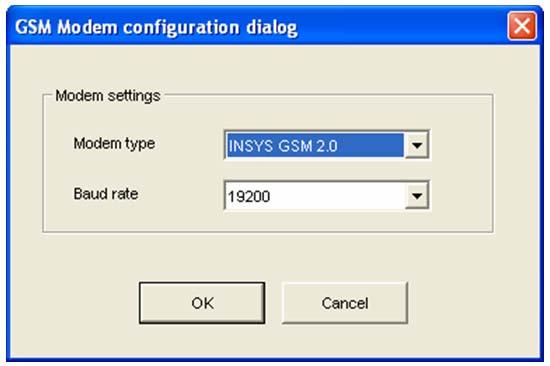 REF 542plus 1MRS755871 Fig. 3.5.9.4.-11 Configuration dialog box for the GSM modem A060423 COM BOARD This part of the dialog box is dedicated for the communication setting using an optional module.