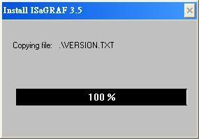 The next dialog box asks the user how much of the ISaGRAF program to you wish to install.