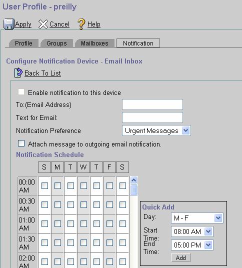 Configuring Individual User Mailboxes To configure or add an individual mailbox, do the following: 1. Go to Voicemail > Mailboxes 2.