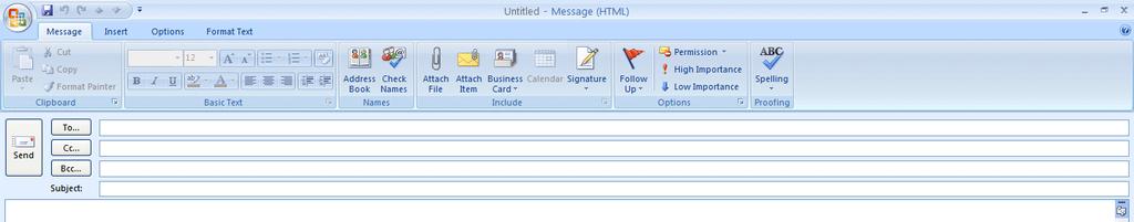 NCMail: Outlook 2007 Email User s Guide 15 A Print Menu Screen will appear where you can select the