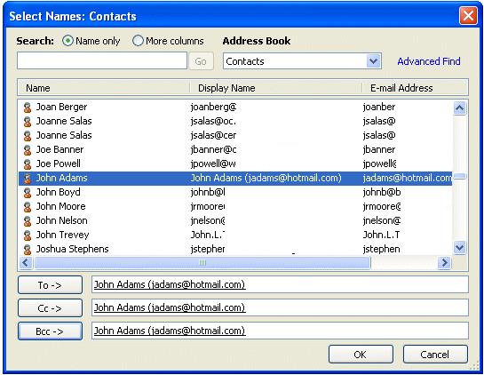 You create your own Contacts (like a personal address book). First we ll show you how to get to Contacts and then how to add and delete addresses.