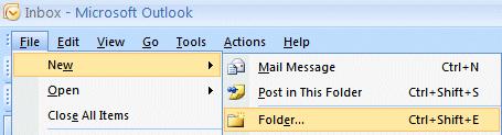 NCMail: Outlook 2007 Email User s Guide 30 You can create special folders called Personal Folders for various groups of e-mail (some of these on the right are Microsoft, Dell,