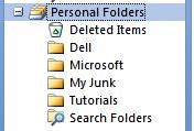 NCMail: Outlook 2007 Email User s Guide 31 Notice that a new Personal Folder (My Junk) has been added to your Personal folder area.