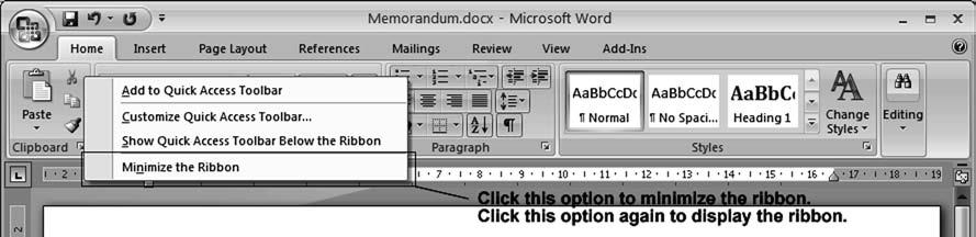 Lab 3: Word Processing Basics Using Microsoft Word 61 Click the Justify-align button. Notice that the paragraph is now justify-aligned and looks more like a newspaper column.