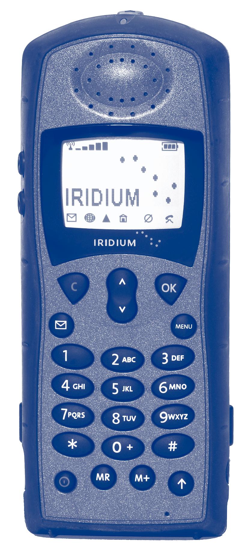 Using Your Iridium Service Phone with antenna extended Antenna Release key Current State of Service indicator Earpiece Signal Strength indicator Volume keys Battery Level indicator Display indicators