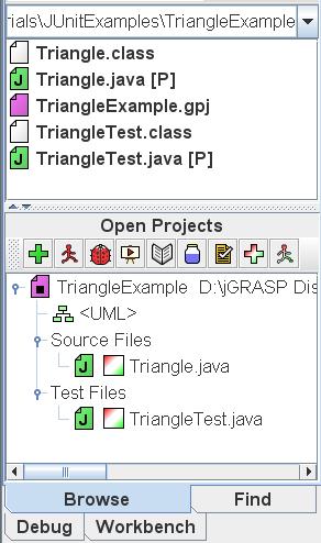 Marking a Test File If a test file is not created using jgrasp as indicated in the steps above (i.e., the file was created outside of jgrasp, or it was created as a regular source file), it must be marked as a test file so that jgrasp will know to compile and run it as a test file.