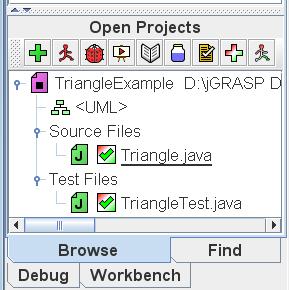 Test results in the JUnit window with test method unfolded If all test methods in test file pass, a checkmark is displayed on the JUnit status in front of the test file and the associated source file