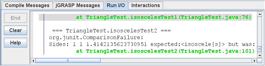 Now let s run the test file again to see if our test methods are good enough to catch this error. The results are shown in Figures 8, 9, and 10. Figure 8.