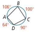 a) A semicircle b) A minor arc c) A major arc d) ST e) STQ f) RT Inscribed Angle: Inscribed