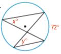 Angle: An angle formed by an intersecting tangent
