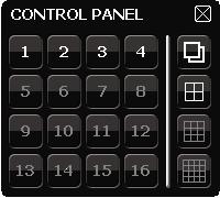GUI DISPLAY WITH USB MOUSE CONTROL Click to select the audio channel you want: In the live mode, only the live audio channels can be selected.