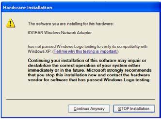 Installation 14. At the Found New Harware dialog box Cancel.