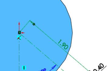 Solidworks Exercise Lets dimension the centerline from the origin