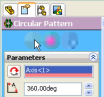 Then select the feature you want to pattern, which