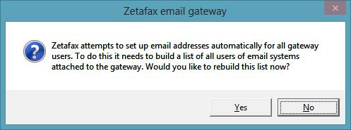 12 Zetafax Exchange Online Connector Setup Guide C lick Yes to display the Export Mail users dialog. Enter the username and password for an administrator account for the Exchange Online system.