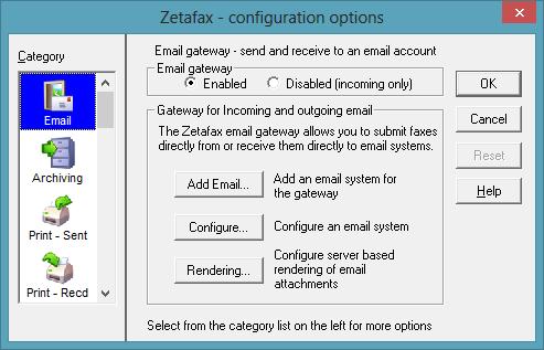 8 Zetafax Exchange Online Connector Setup Guide Configuring Zetafax to connect to Exchange Online To enable Zetafax to communicate with Exchange Online you need to configure the Email Gateway using