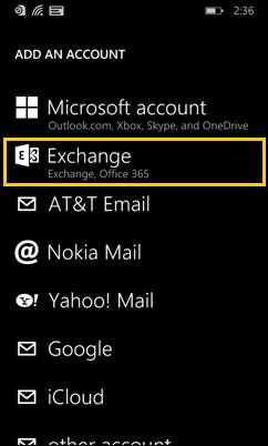 ACCESSING YOUR EMAIL 6. The last screen in the configuration process provides the ability to select which items you want to sync: Contacts, Calendars, Reminders, or Notes.