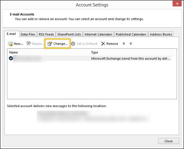 ACCESSING AN ORG OR RESOURCE ACCOUNT 3. Select Account Settings... from the drop-down menu.