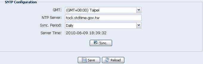Function GMT NTP Server Sync.
