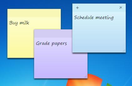 Sticky Notes Sticky notes are like electronic notes that display on the Desktop.