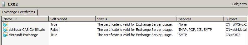 On following dialog page, select the Services which you want to assign to the certificaste for your Exchange