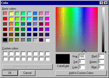 Views, Filters, Sorts, and Highlights Highlighting Project Information To open the Color dialog box: 1 Do one of the following: In the Font dialog box, click Other appearing in the Color group.