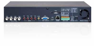 PRODUCT INFORMATION Inputs & Outputs: 4 Channel 8 Channel Product Information: MODEL CONFIGURATION PACKAGE W x D x H in & mm WEIGHT CUBE UPC Code LHd1042001 LHd1082001 Includes 4 ch HD DVR x 2TB HDD