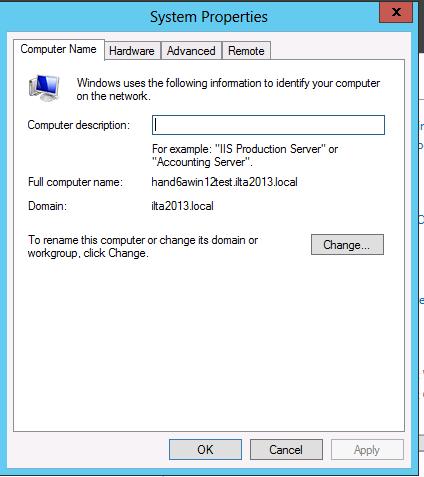 2. Verify Windows Firewall is enabled on hand6awin2012test and