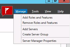 Manage menu When the dialog box opens Give group the name Test Server Group Select