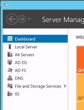 Exercise 7 Server Manager Dashboard Status Use the Dashboard to monitor server health. 1. Logon to hand6awin2012test and open Server Manager 2.