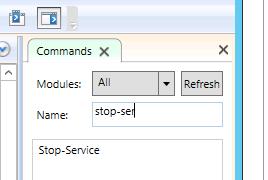 Go back to the ISE command window Clear "service" in the Name field Type "stop-ser" (without quotes) in Name field