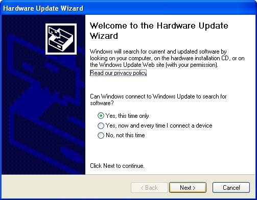 Step 3: The Hardware Update Wizard