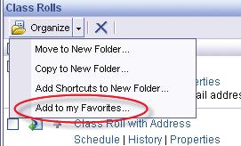 Go to the top of the window to the Organize drop down list.