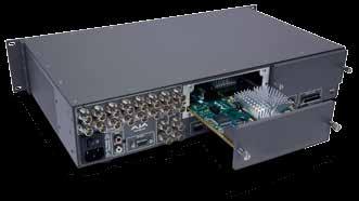 0 host connection provides 2500+ MB/s in each direction Supports peer-to-peer transfers via DMA 2RU form factor Corvid Ultra - front panel Shown with PCIe HBA Corvid Ultra TruScale (optional) Corvid