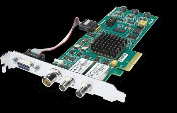 Corvid 3G Fiber PCIe 4x Card for 8/10-bit Uncompressed Digital 3G, HD, and SD over Fiber I/O.
