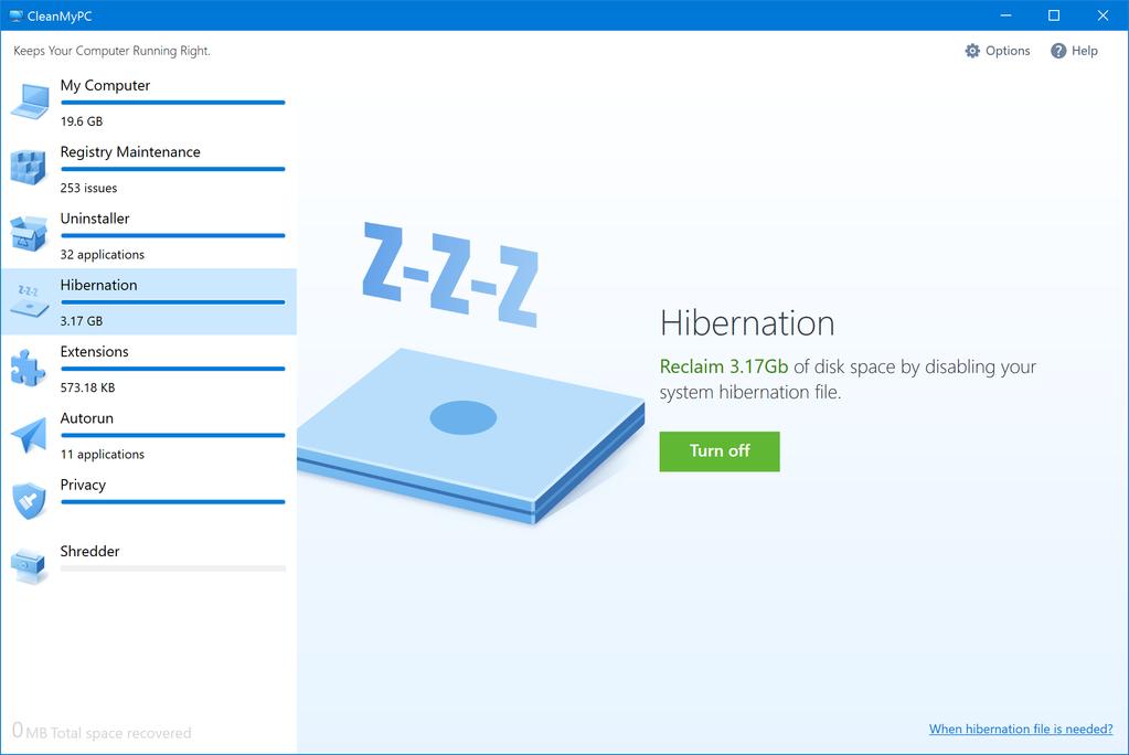 Hibernation Hibernation is a power-saving mode that stores all information about open files and current activities on a hard drive before turning off your computer.