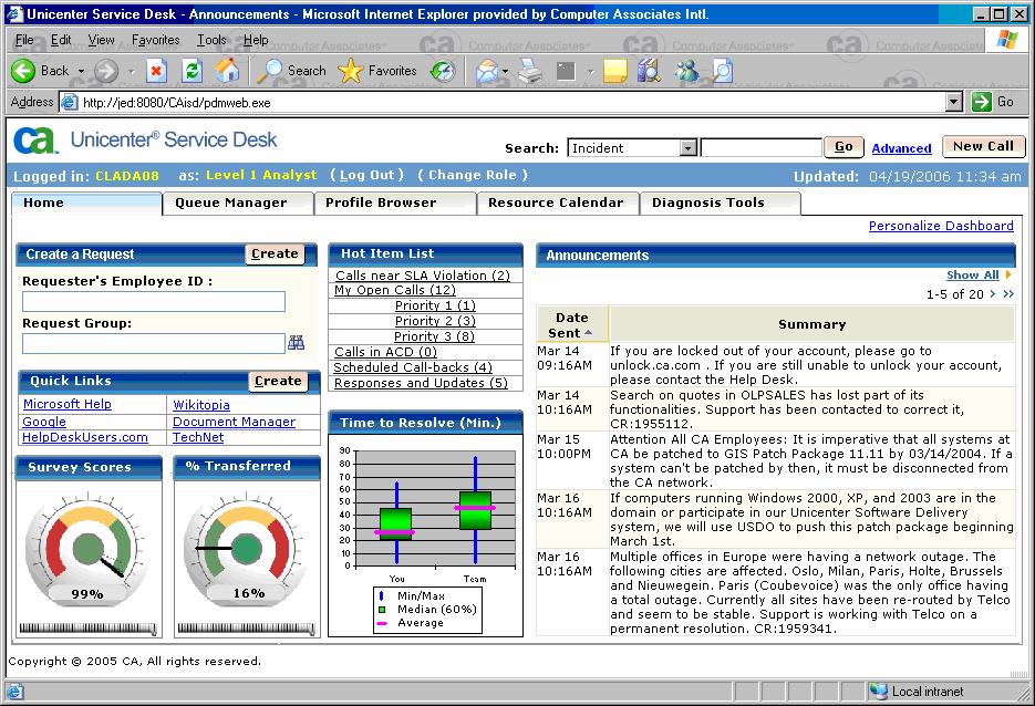 Example of potential user interface 25 June 11th, 2007 ITIL