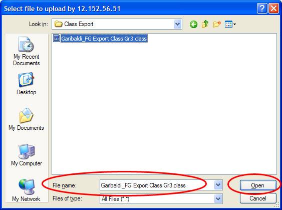 13.) Navigate to your exported group file on your local hard drive and choose it in the system dialog box. 14.