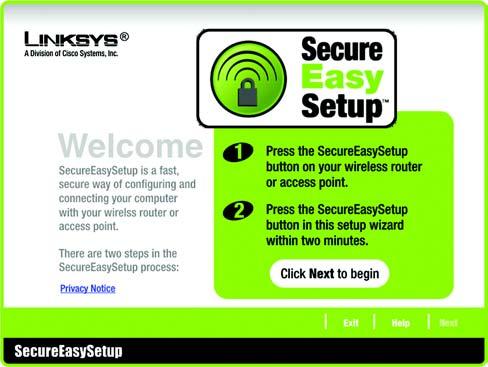 Using SecureEasySetup to Configure Your Notebook This section explains how to use SecureEasySetup if you have a computer displaying the SecureEasySetup logo.