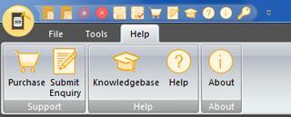 Transfer License Use this option to transfer the license of the registered software to another computer Update Use this option to update the software.