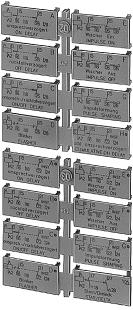 1 label set (1 unit) with 8 functions 1 label set (1 unit) with 16 functions With ON-delay A for OFF-delay with auxiliary voltage B ON-delay and OFF-delay with C auxiliary voltage Flashing, starting
