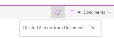 delete. Figure 27 3. Click the Delete icon in the in the documents library.